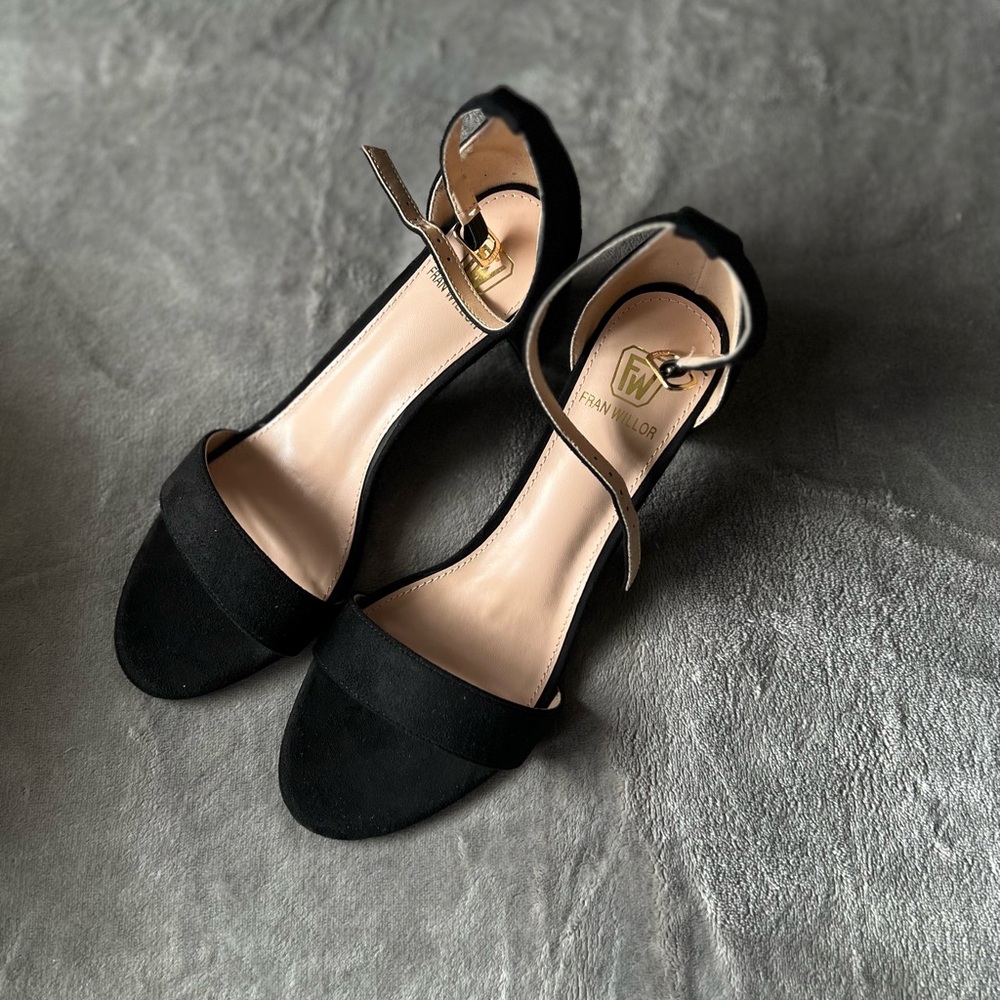 Elegant Black Ankle Strap Heels - Picture 2 of 4